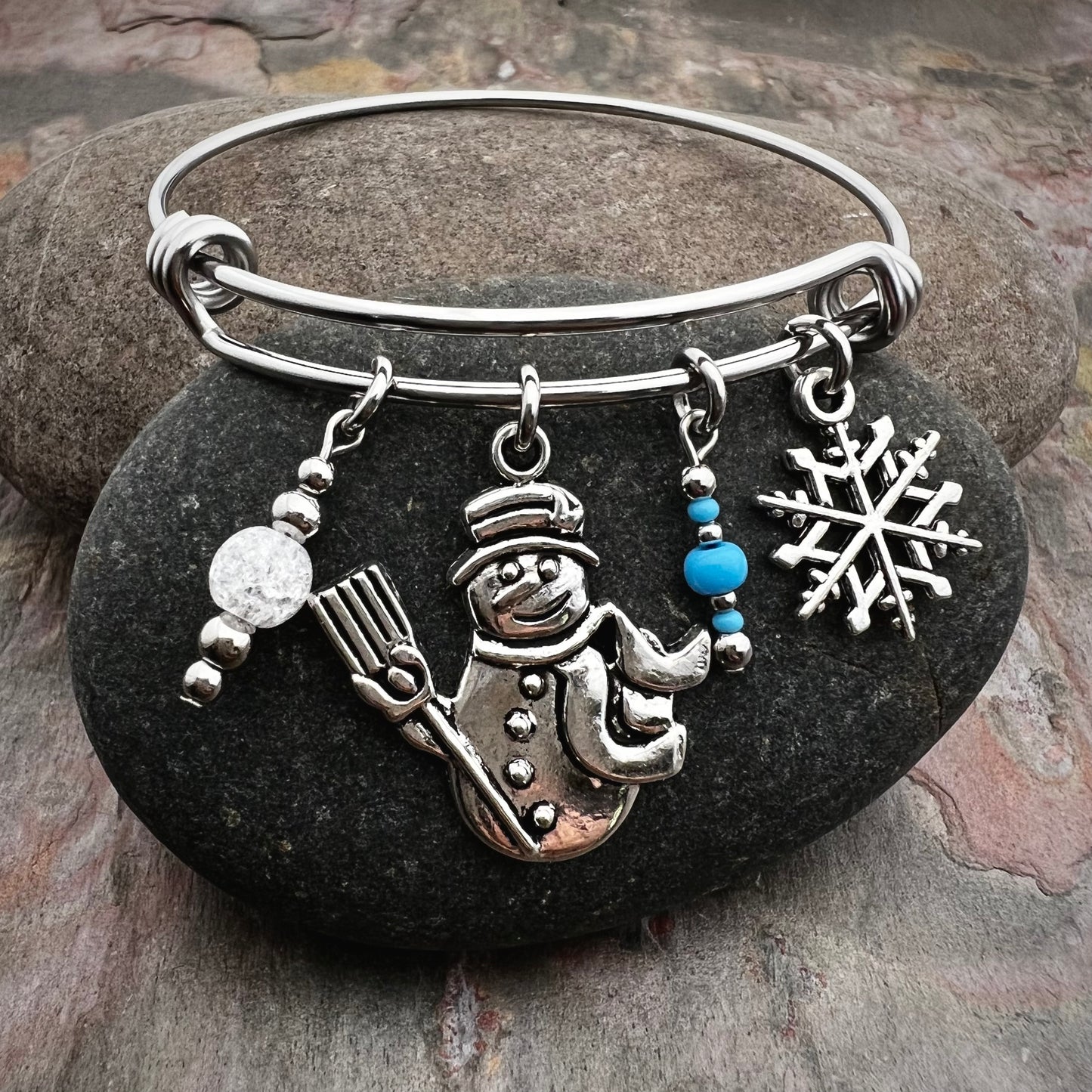 Snowman Bangle Bracelet