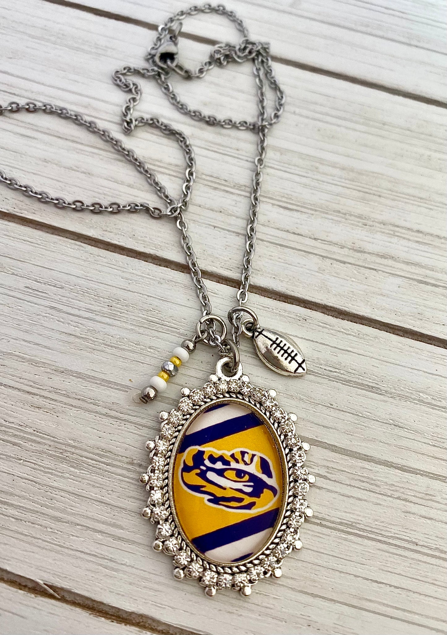 School Spirit Bling Necklace (Customized with your school)